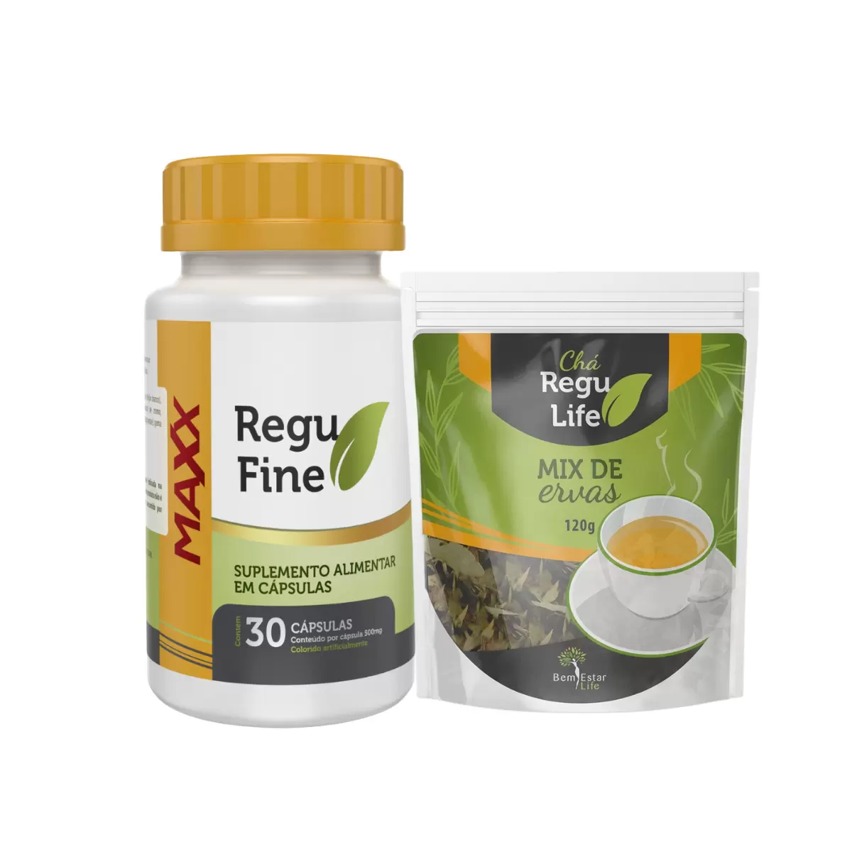 REGU FINE MAXX  -EMAGRECEDOR- 30 CAPS  + CHÁ REGU LIFE 120G